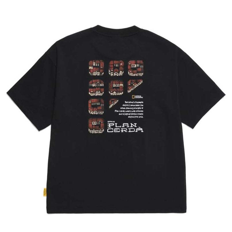 CROW COOL MAX BARCELONA SEMI OVER FIT SHORT SLEEVE T-SHIRT CARBON BLACK