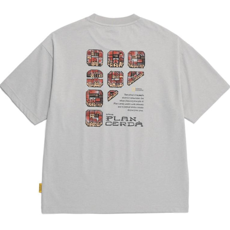 CROW COOL MAX BARCELONA SEMI OVER FIT SHORT SLEEVE T-SHIRT AGATE GREY