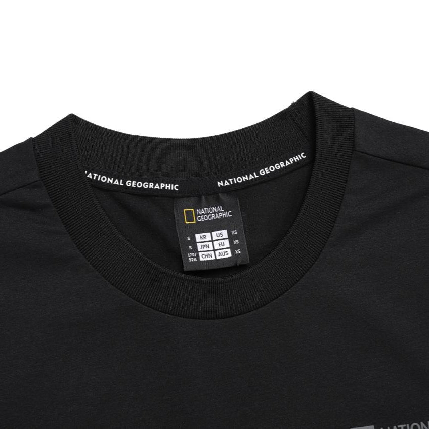 CROW UNISEX COOL MAX SMALL LOGO SHORT SLEEVE T-SHIRT CARBON BLACK