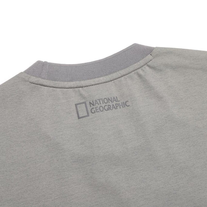 CROW UNISEX COOL MAX SMALL LOGO SHORT SLEEVE T-SHIRT STONE GREY