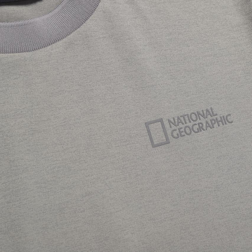 CROW UNISEX COOL MAX SMALL LOGO SHORT SLEEVE T-SHIRT STONE GREY