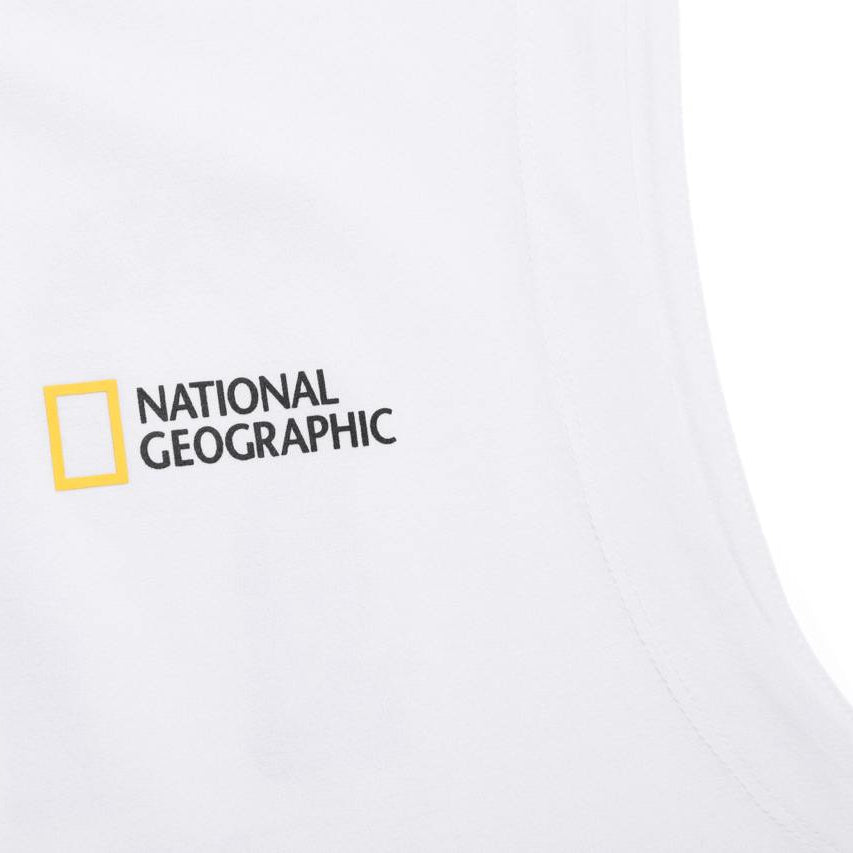 CROW COOL MAX LETTERING GRAPHIC SLEEVELESS TEE WHITE