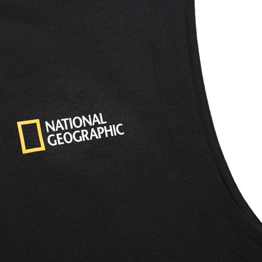 CROW COOL MAX LETTERING GRAPHIC SLEEVELESS TEE CARBON BLACK