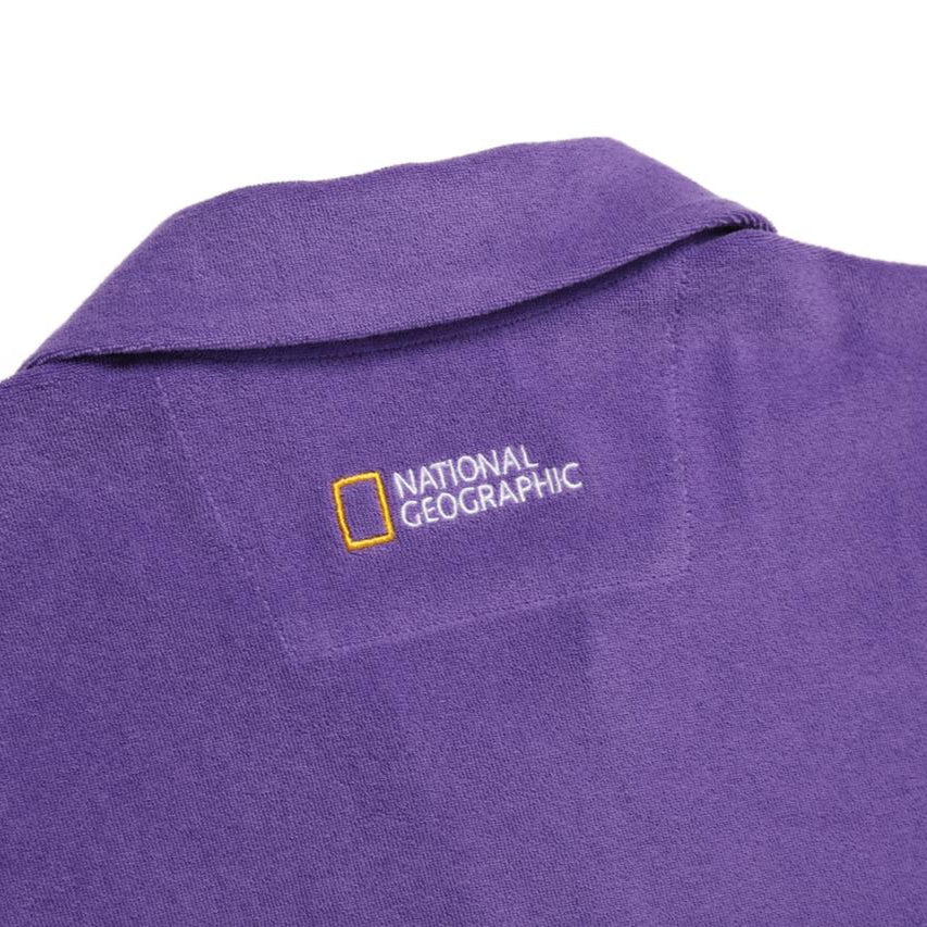 WOMEN TERRY BASIC COLLAR T-SHIRT VIOLET