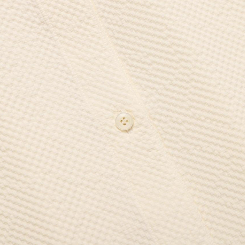 WOMEN SEERSUCKER OVER-FIT COVER UP SHIRT BUTTER