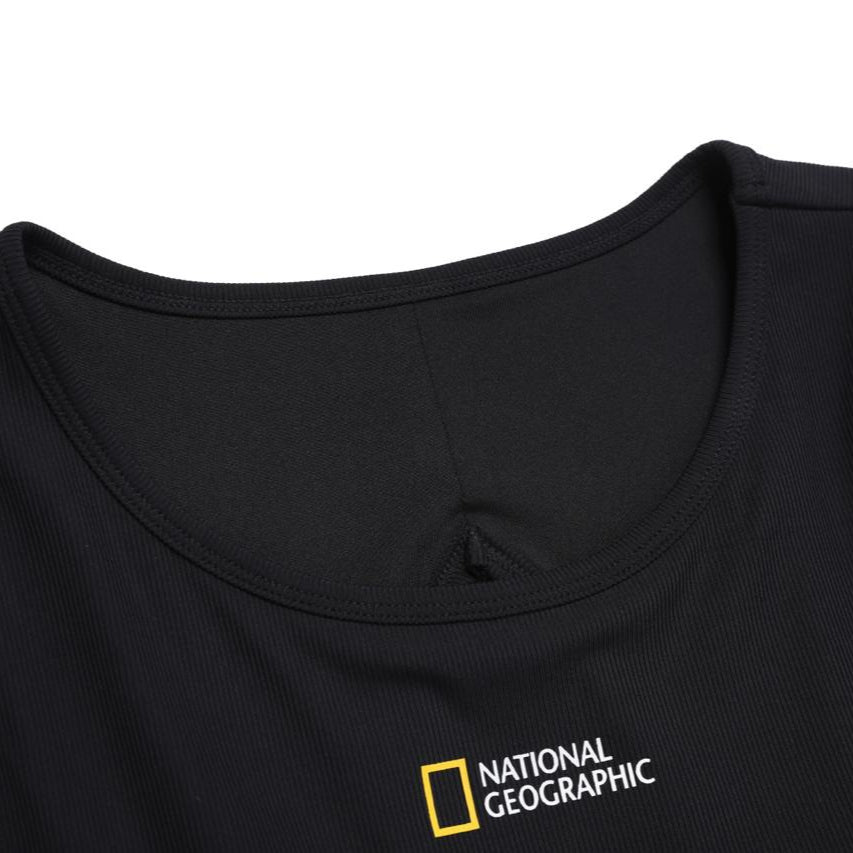 WOMEN WATER CROP TOP CARBON BLACK