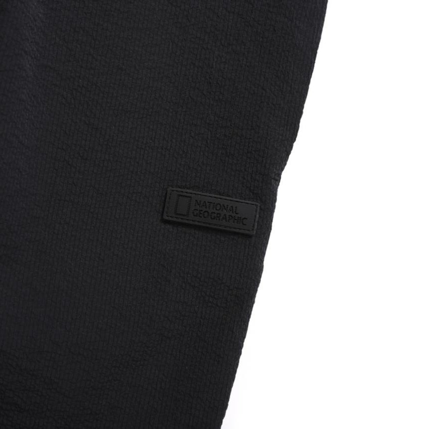 WOMEN SEERSUCKER ROMPER CARBON BLACK