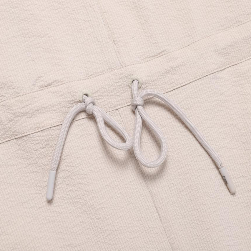 WOMEN SEERSUCKER ROMPER OAK BEIGE