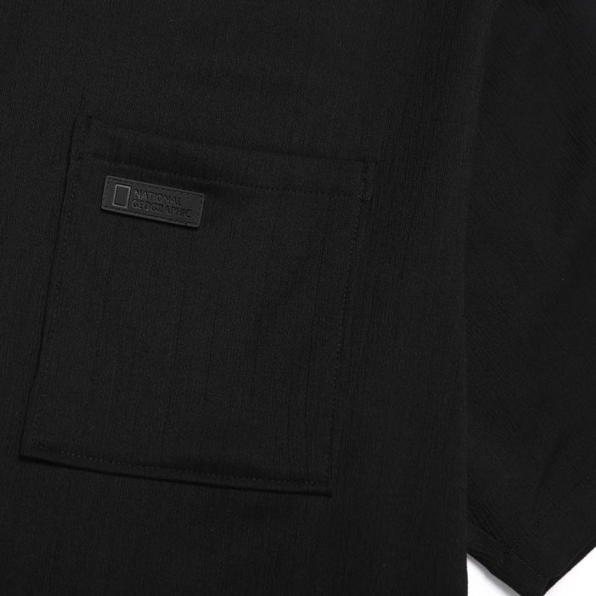 CRINKLE SEMI-OVER FIT SHORT SLEEVE T-SHIRT CARBON BLACK
