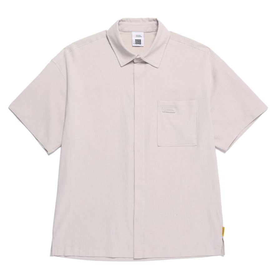 CRINKLE SEMI-OVER FIT SHORT SLEEVE T-SHIRT OAK BEIGE