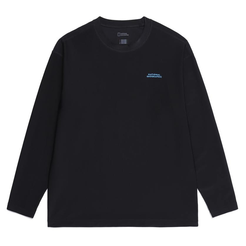 SEMI-OVER FIT LONG SLEEVE WATER T-SHIRT CARBON BLACK