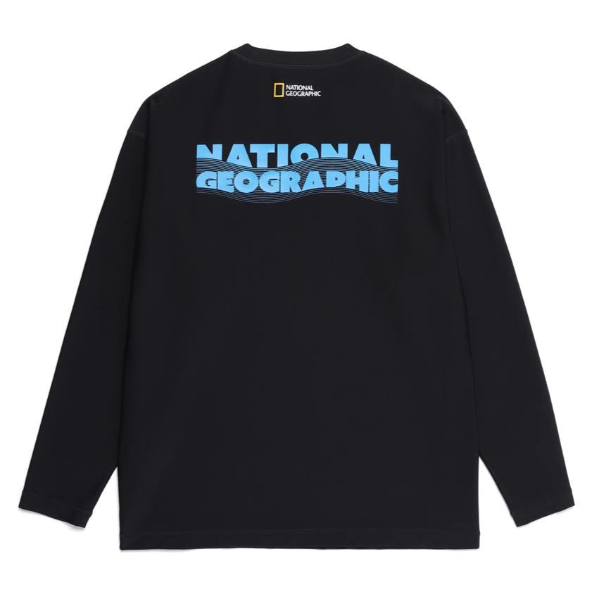 SEMI-OVER FIT LONG SLEEVE WATER T-SHIRT CARBON BLACK