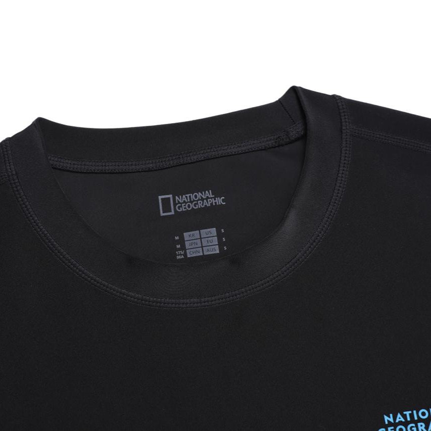 SEMI-OVER FIT LONG SLEEVE WATER T-SHIRT CARBON BLACK
