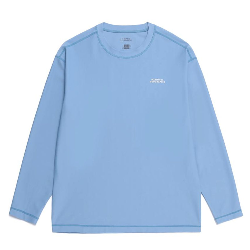 SEMI-OVER FIT LONG SLEEVE WATER T-SHIRT L/BLUE