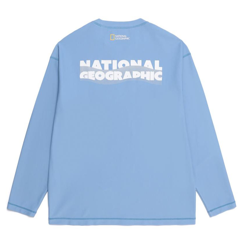 SEMI-OVER FIT LONG SLEEVE WATER T-SHIRT L/BLUE