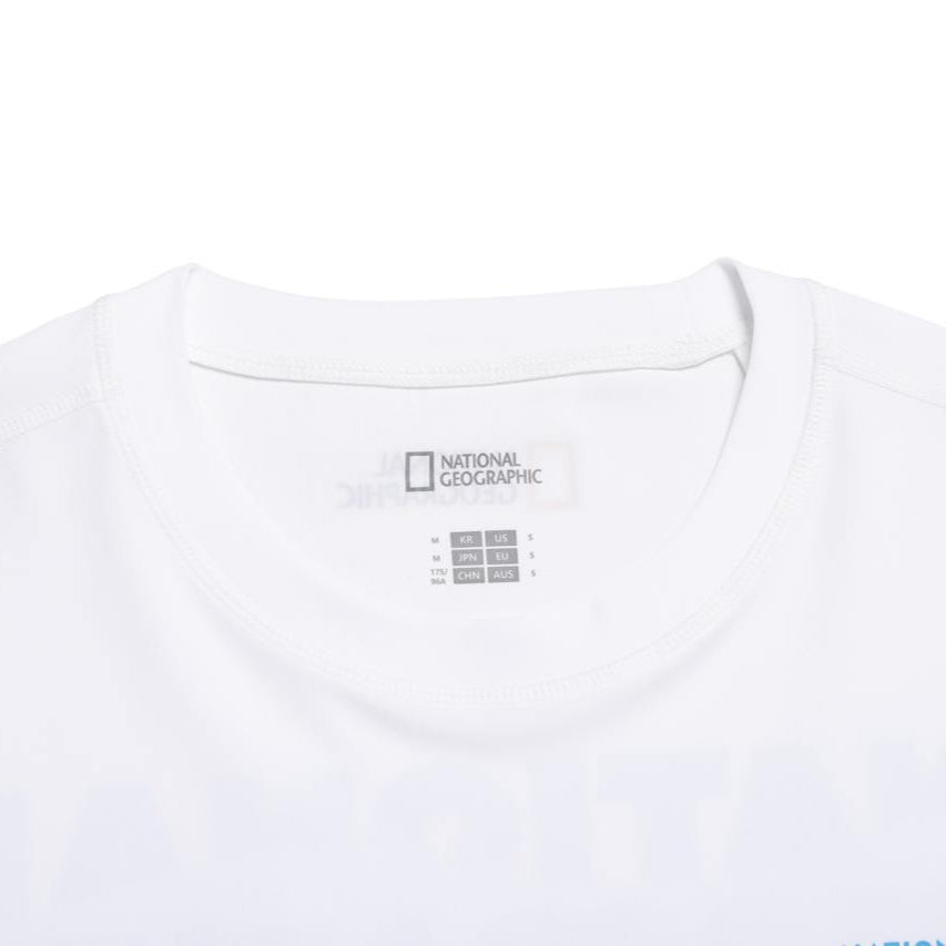 SEMI-OVER FIT LONG SLEEVE WATER T-SHIRT WHITE