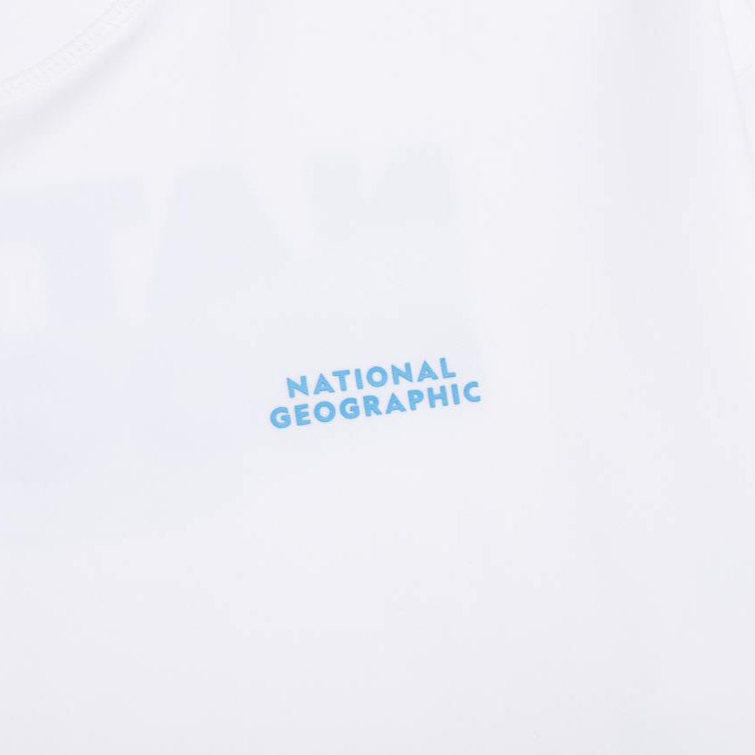 SEMI-OVER FIT LONG SLEEVE WATER T-SHIRT WHITE