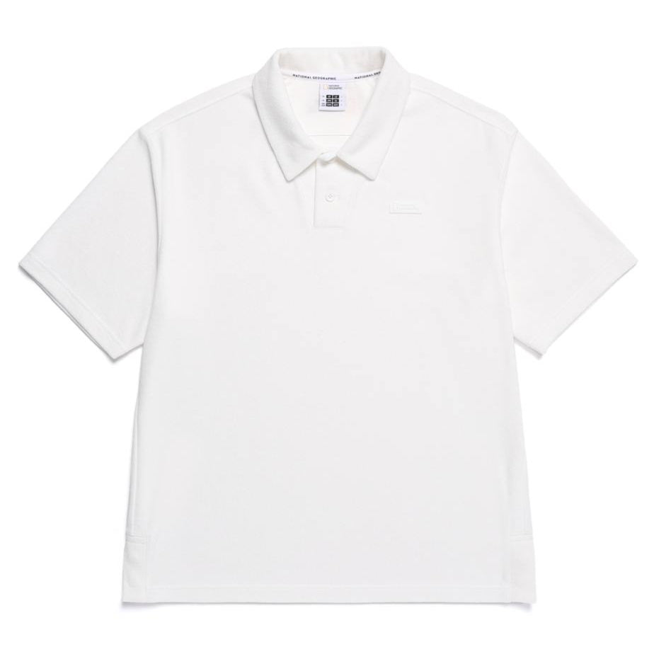 TERRY SEMI-OVER FIT COLLAR T-SHIRT IVORY