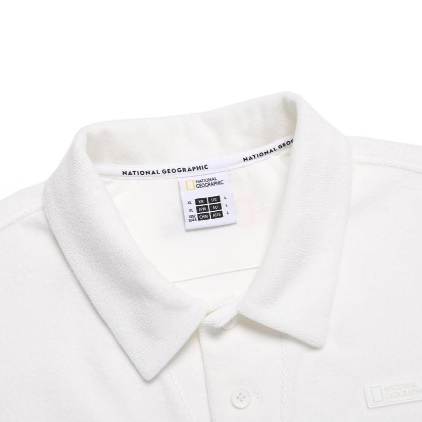 TERRY SEMI-OVER FIT COLLAR T-SHIRT IVORY