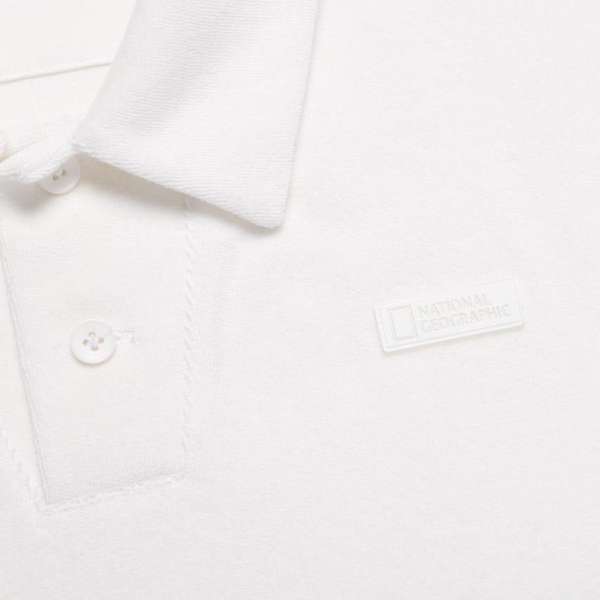 TERRY SEMI-OVER FIT COLLAR T-SHIRT IVORY