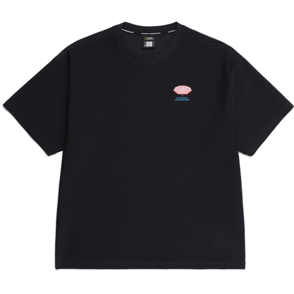 SEMI-OVER FIT SHORT-SLEEVE WATER T-SHIRT CARBON BLACK