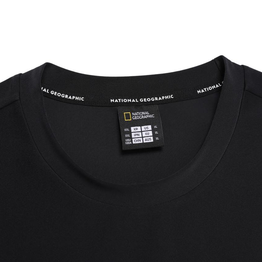 SEMI-OVER FIT SHORT-SLEEVE WATER T-SHIRT CARBON BLACK