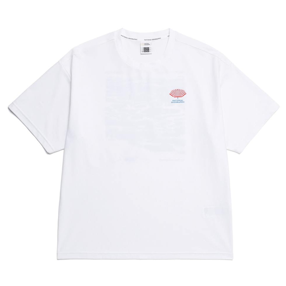 SEMI-OVER FIT SHORT-SLEEVE WATER T-SHIRT WHITE