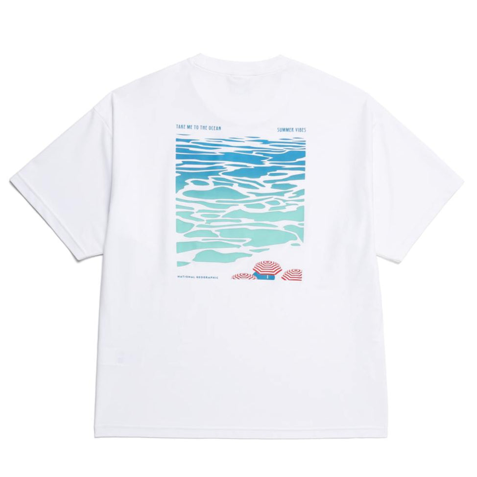 SEMI-OVER FIT SHORT-SLEEVE WATER T-SHIRT WHITE