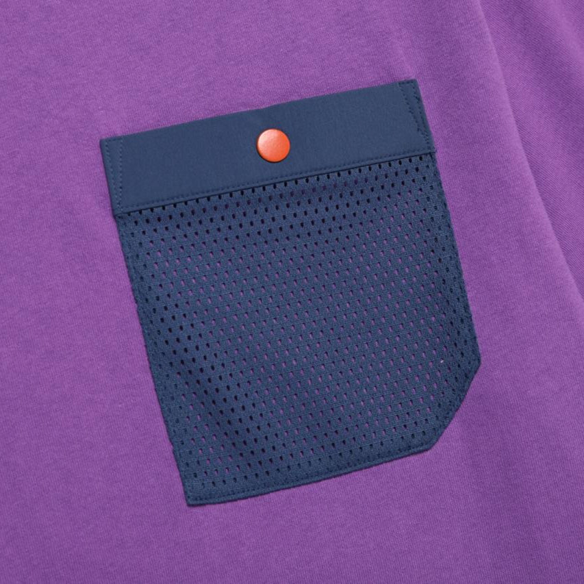 WOVEN POKET SEMI OVER FIT T-SHIRT D/PURPLE