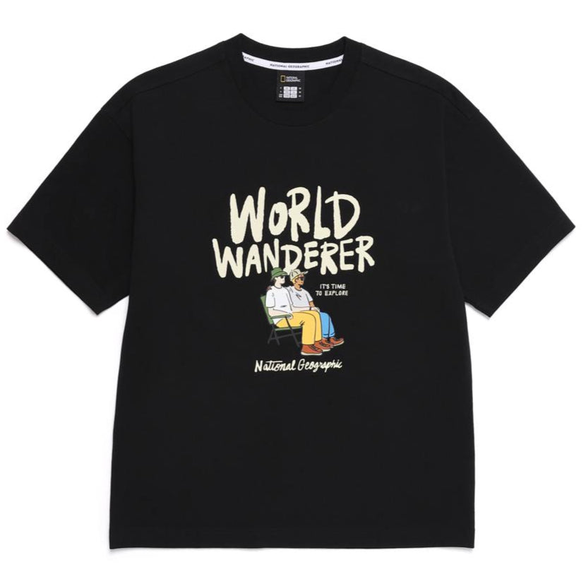 UNISEX TREASURE CREW SEMI-OVER FIT GRAPHIC H/TEE CARBON BLACK