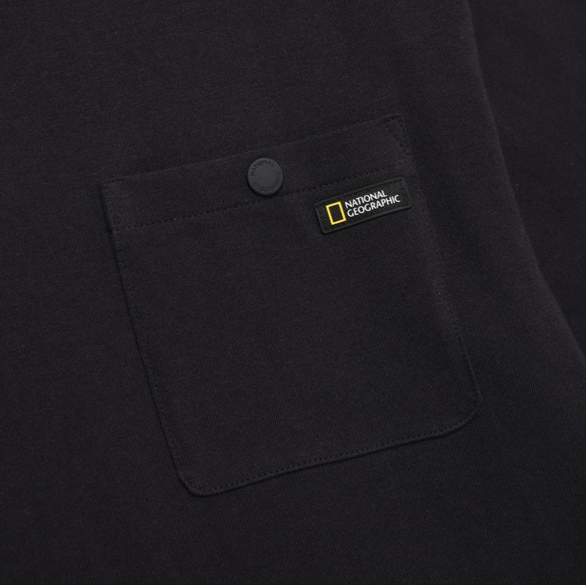 16'S COTTON SEMI-OVER FIT SHORT SLEEVE T-SHIRT CARBON BLACK