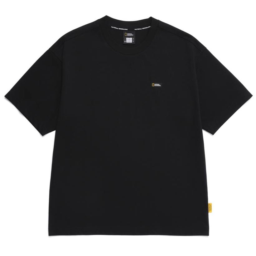 MANTELLA BACK BIG LOGO BASIC FIT SHORT SLEEVE T-SHIRT CARBON BLACK