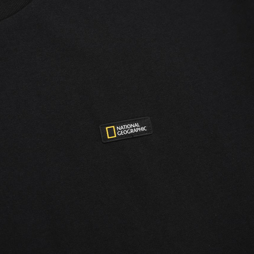 MANTELLA BACK BIG LOGO BASIC FIT SHORT SLEEVE T-SHIRT CARBON BLACK