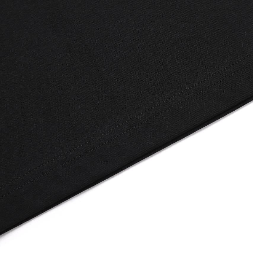 MANTELLA BACK BIG LOGO BASIC FIT SHORT SLEEVE T-SHIRT CARBON BLACK
