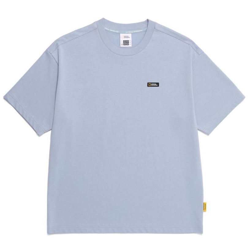 MANTELLA BACK BIG LOGO BASIC FIT SHORT SLEEVE T-SHIRT STONE BLUE