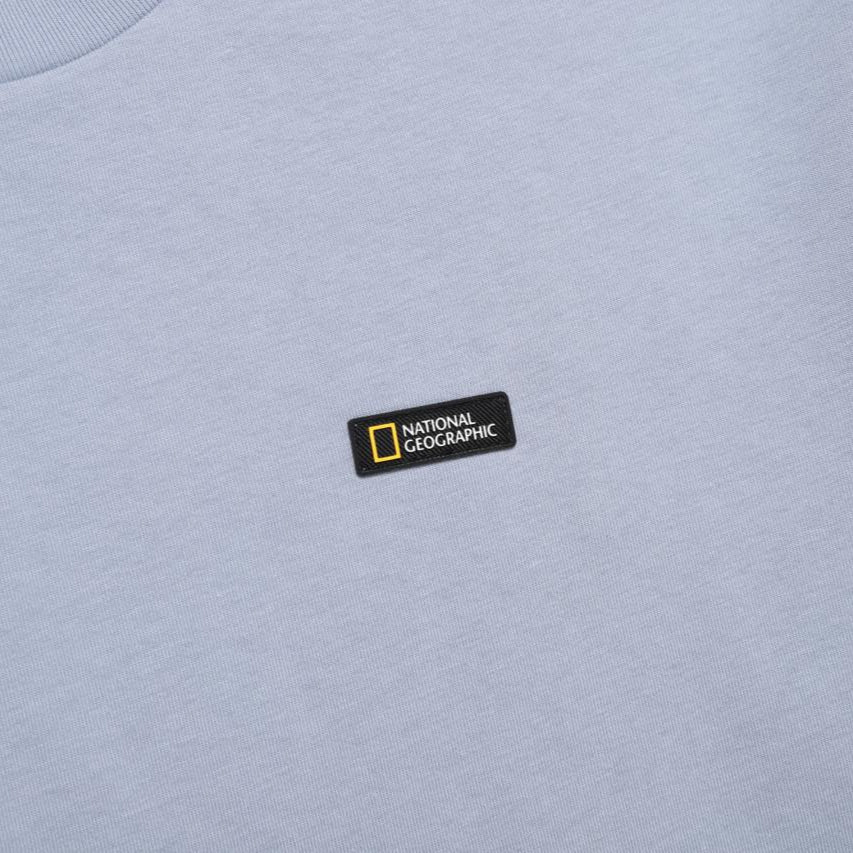 MANTELLA BACK BIG LOGO BASIC FIT SHORT SLEEVE T-SHIRT STONE BLUE