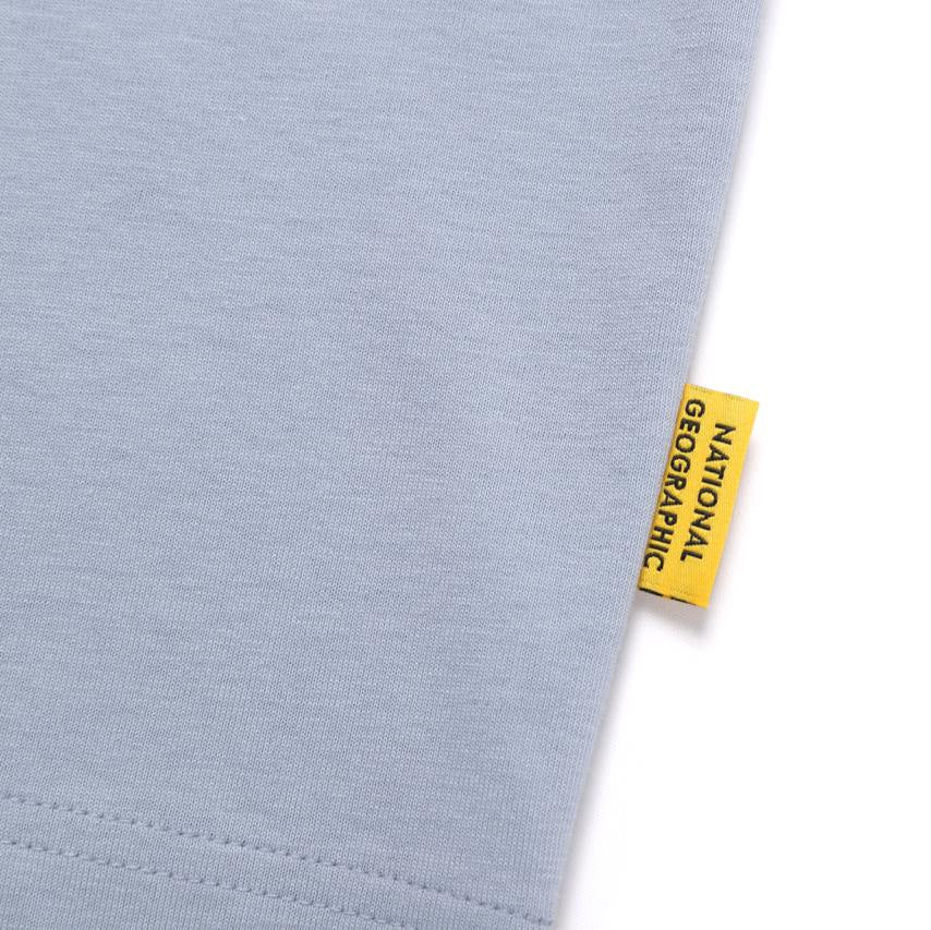 MANTELLA BACK BIG LOGO BASIC FIT SHORT SLEEVE T-SHIRT STONE BLUE