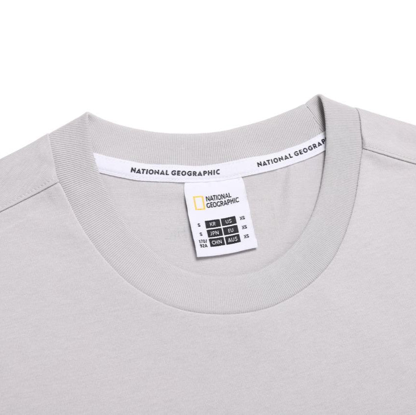 SEMI-OVER FIT ANIMAL SHORT SLEEVE T-SHIRT ICE GREY