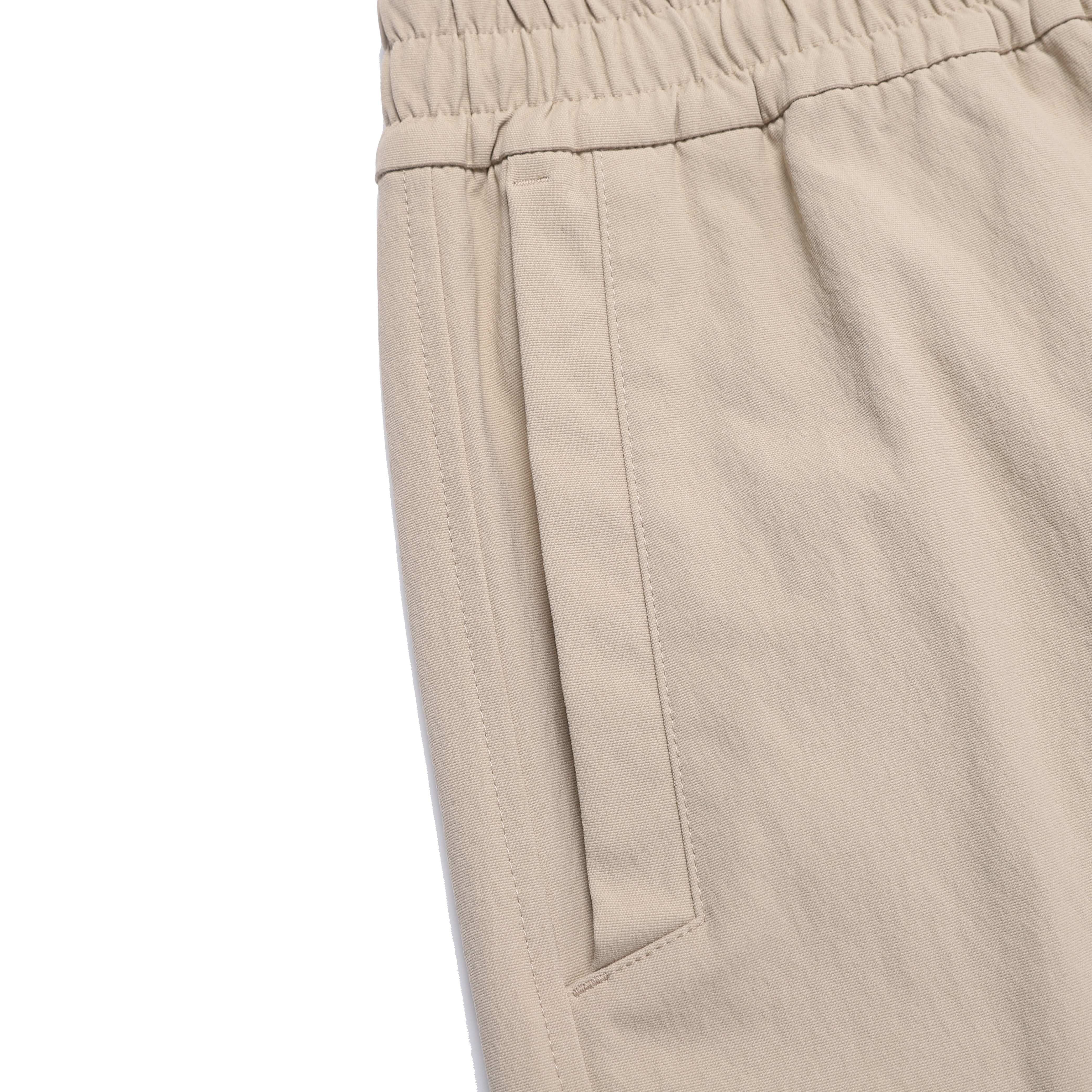 CARGO POCKET WOVEN LONG SHORTS MOURNING BEIGE