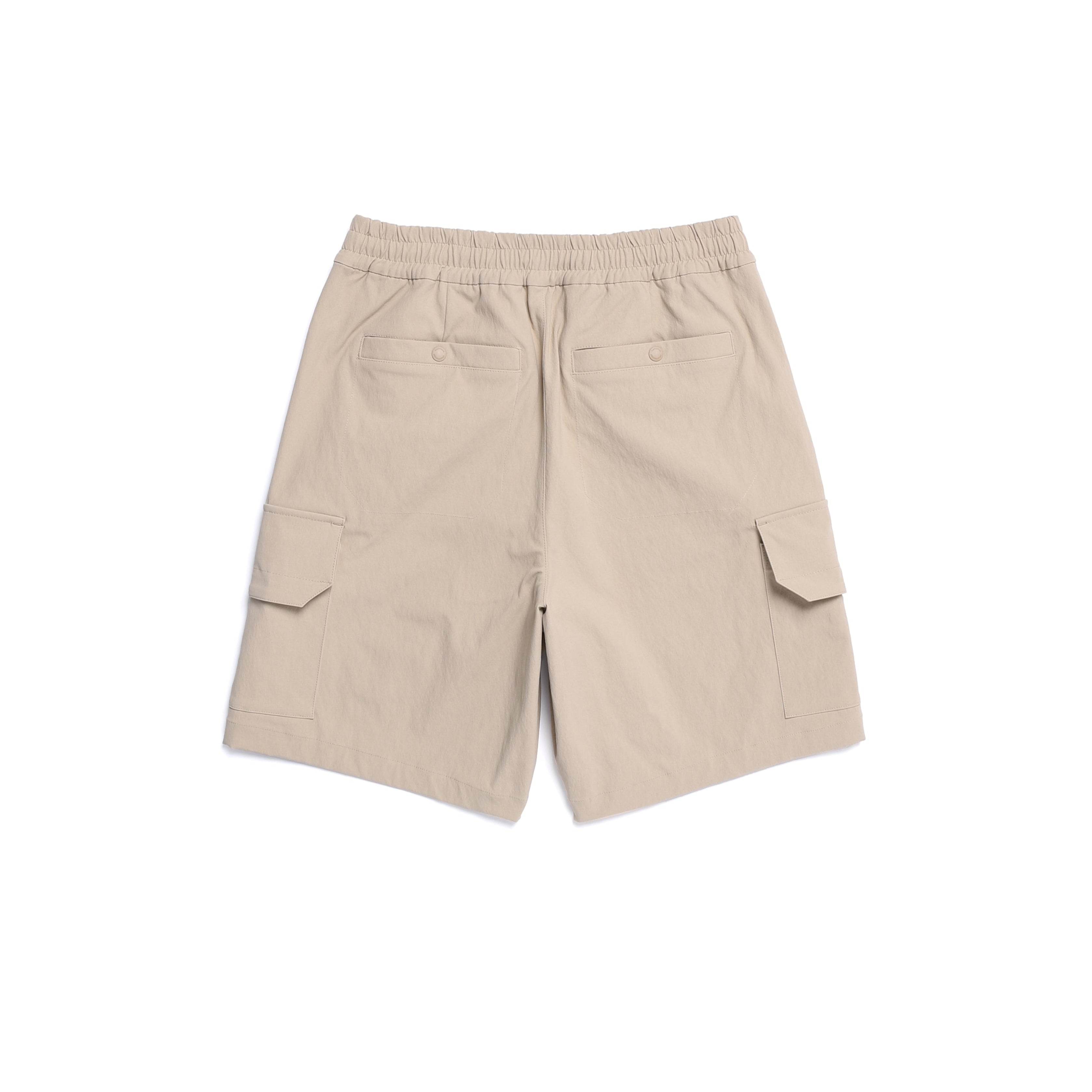 CARGO POCKET WOVEN LONG SHORTS MOURNING BEIGE
