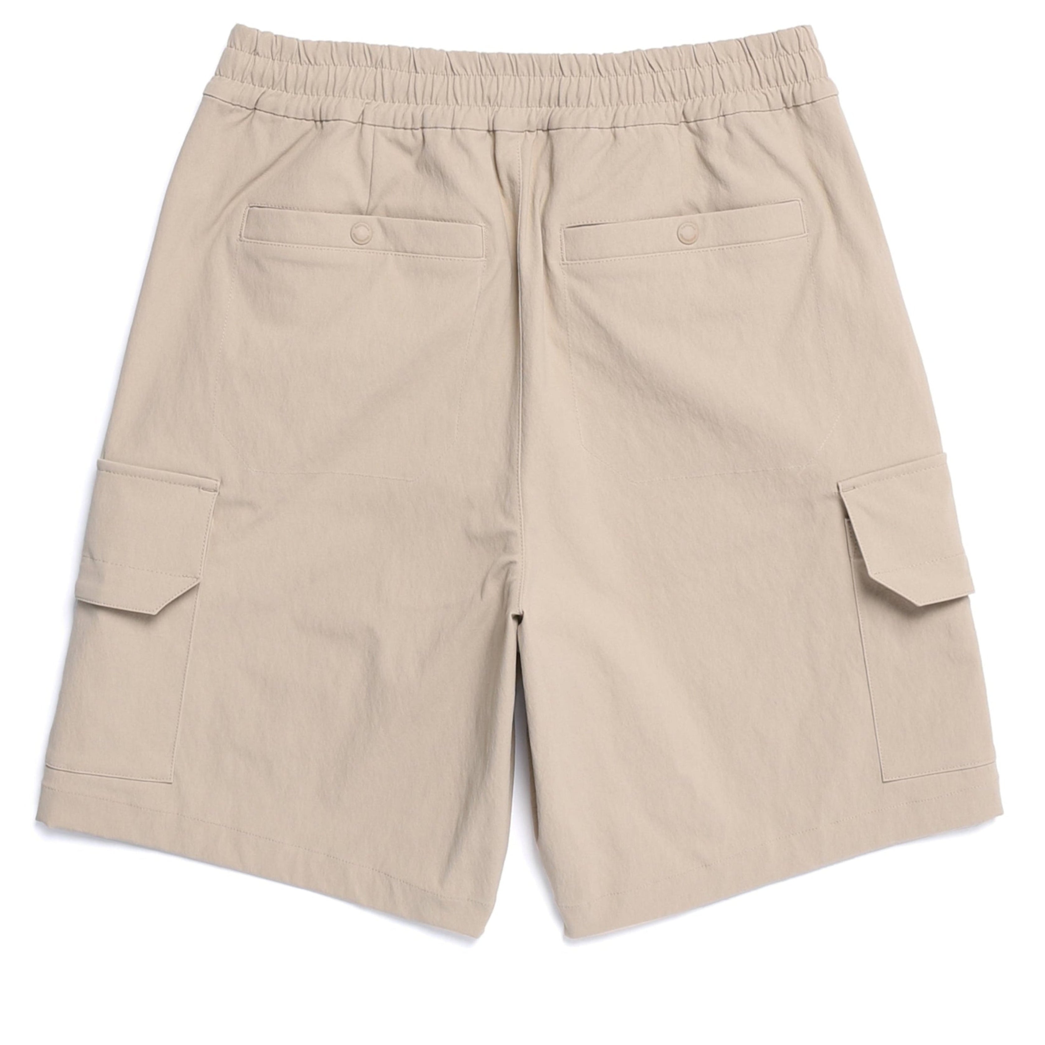 CARGO POCKET WOVEN LONG SHORTS MOURNING BEIGE