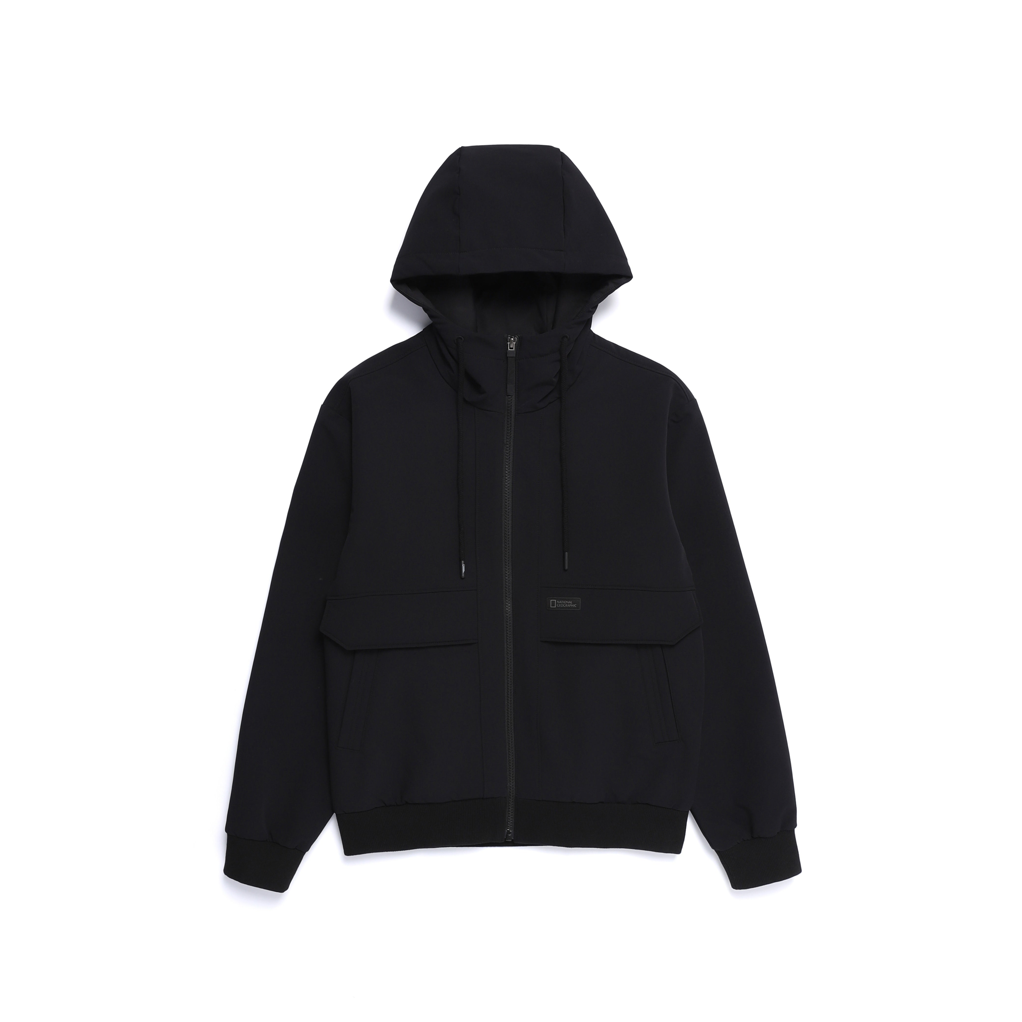 ARCHELON DOUBLE WARM WOVEN HOODIE ZIP UP BLACK