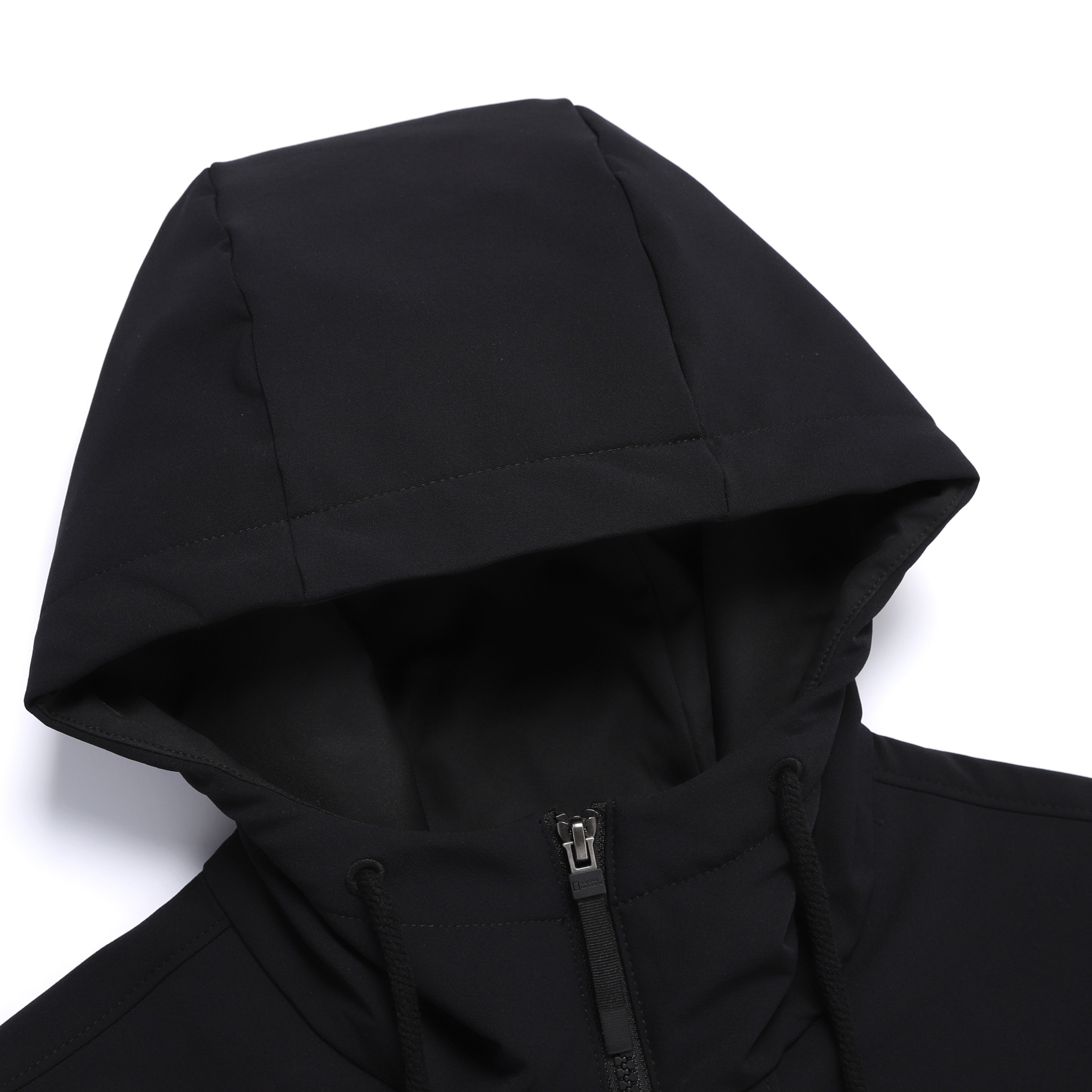 ARCHELON DOUBLE WARM WOVEN HOODIE ZIP UP BLACK