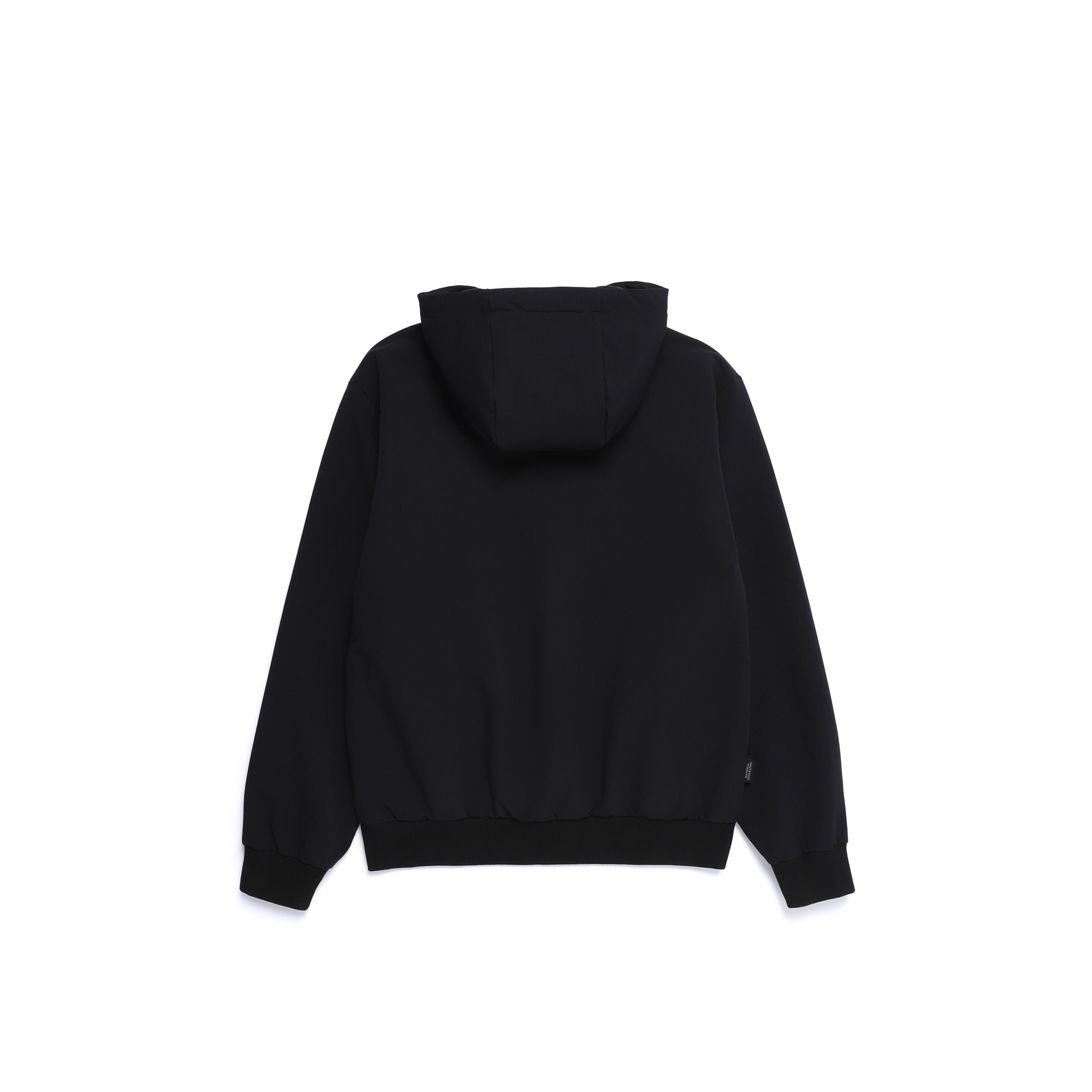 ARCHELON DOUBLE WARM WOVEN HOODIE ZIP UP BLACK