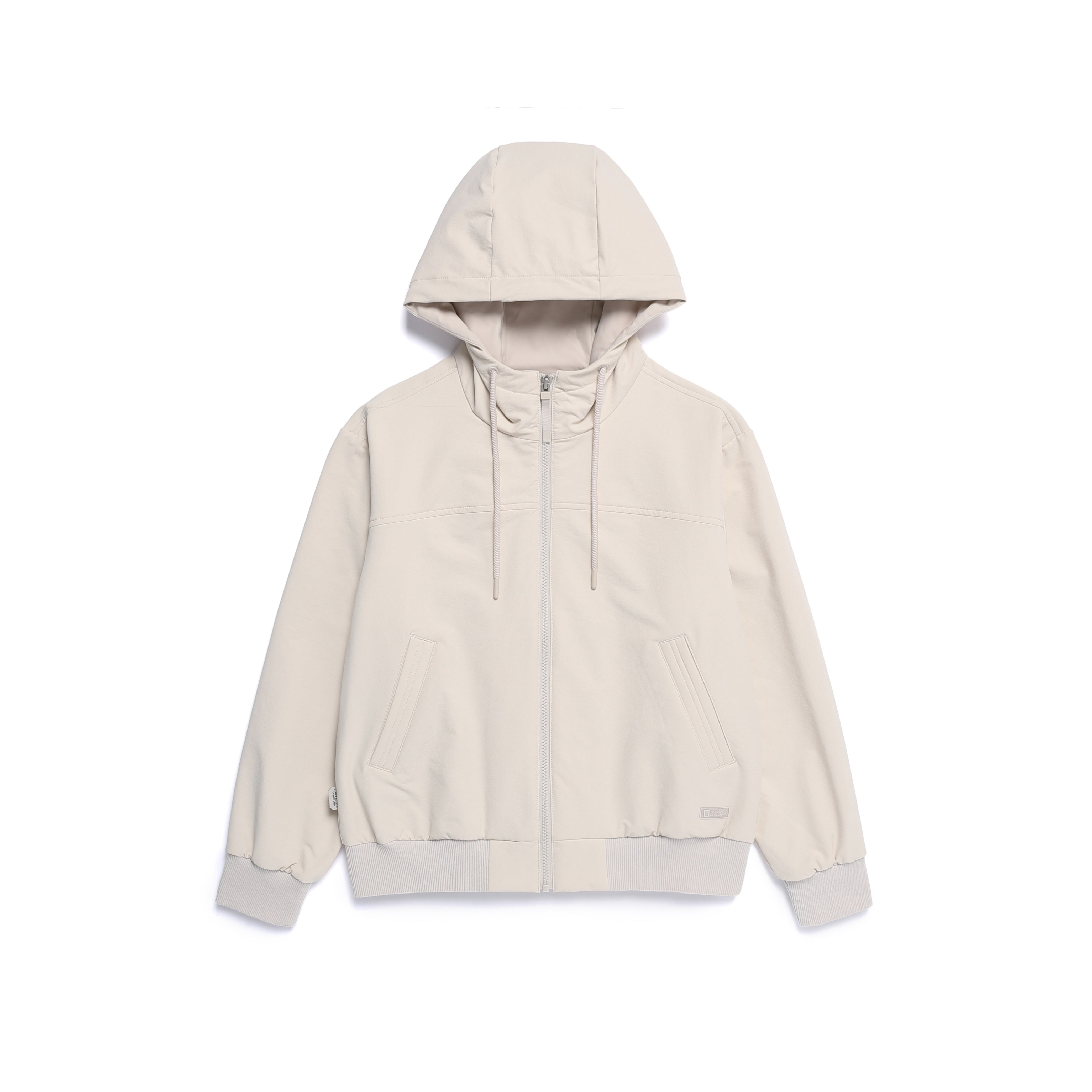 WOMEN ARCHELON DOUBLE WARM HOOD FULL ZIP-UP SILVER BIRCH