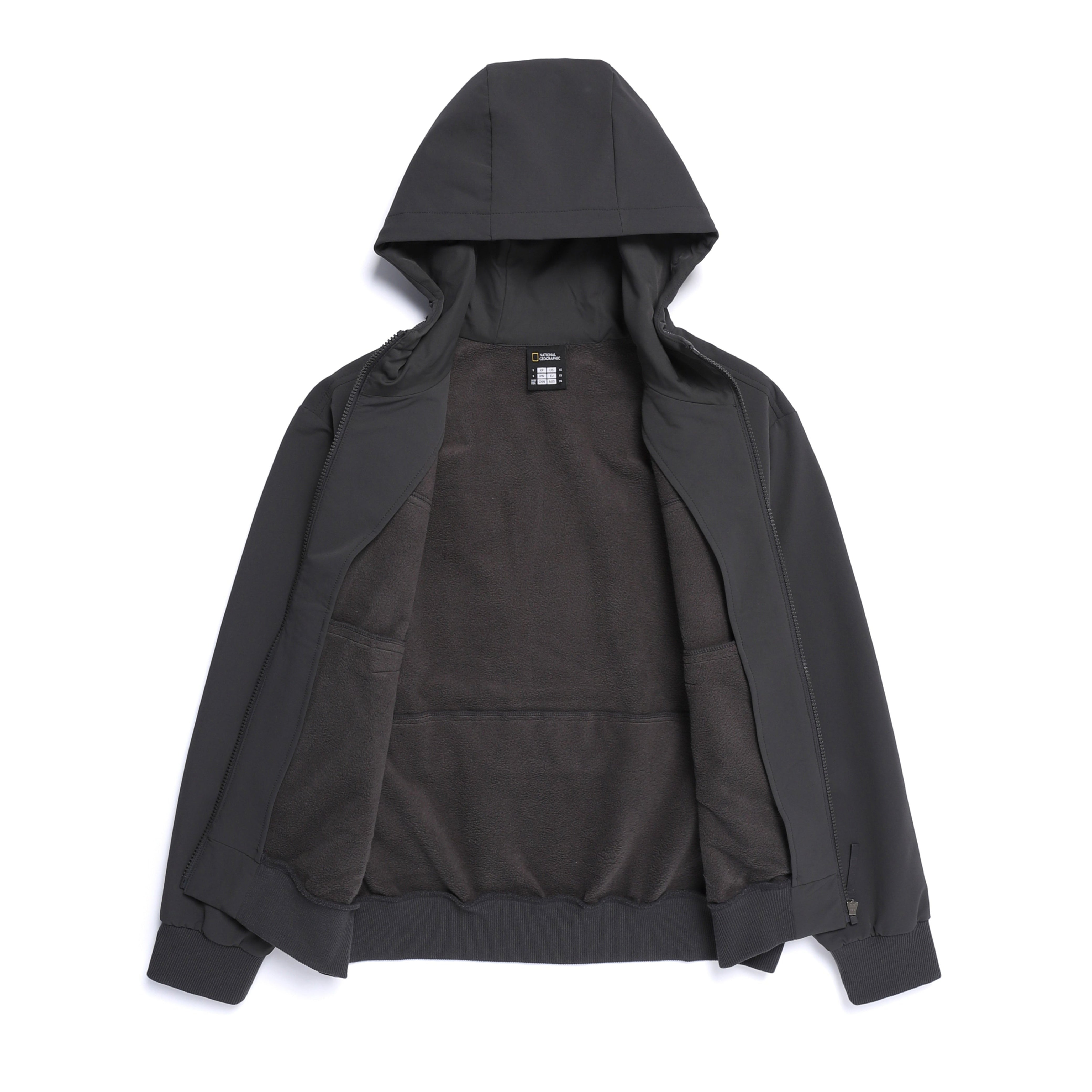 WOMEN ARCHELON DOUBLE WARM HOOD FULL ZIP-UP GREY