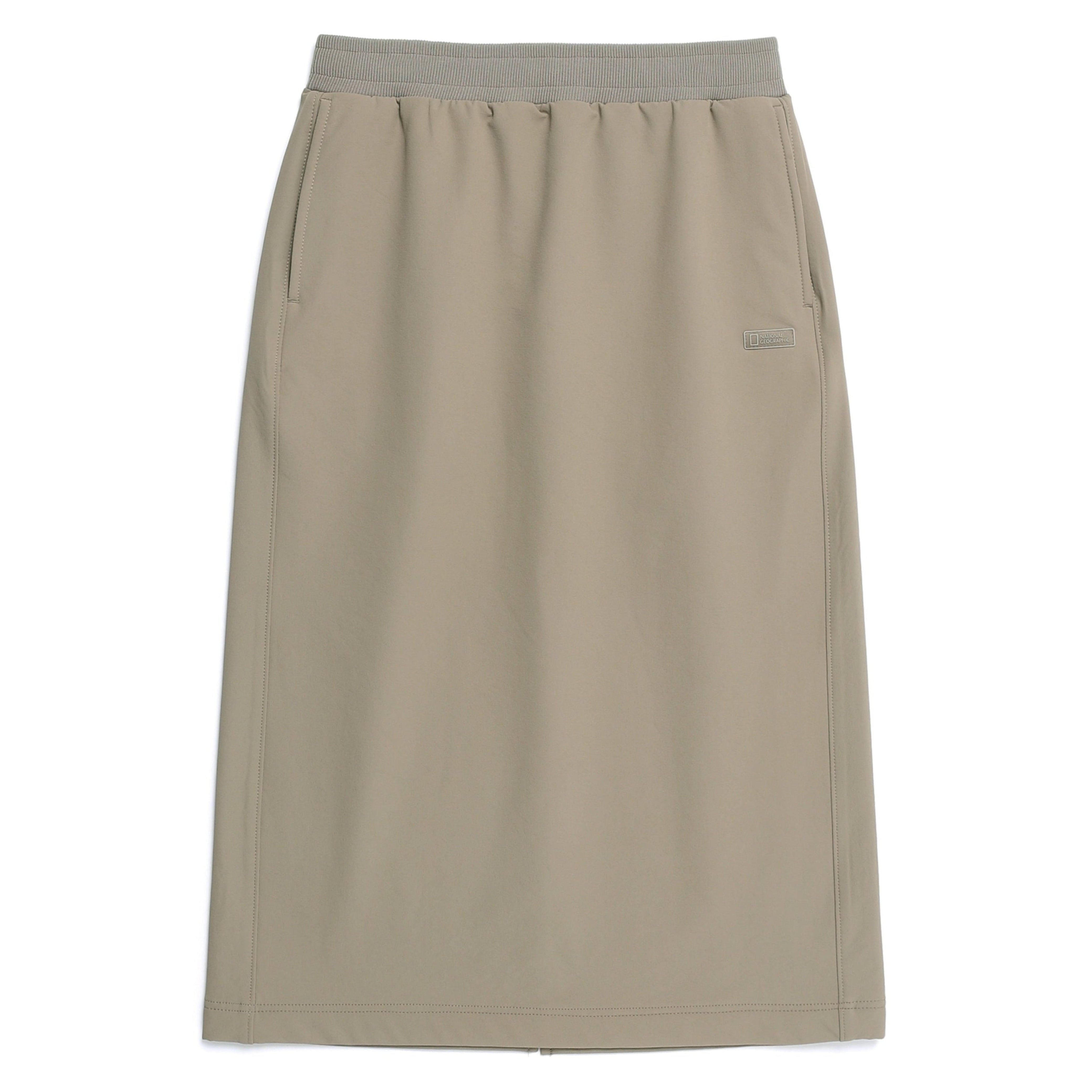 WOMEN ARCHELON DOUBLE WARM WOVEN SKIRT OAK BEIGE