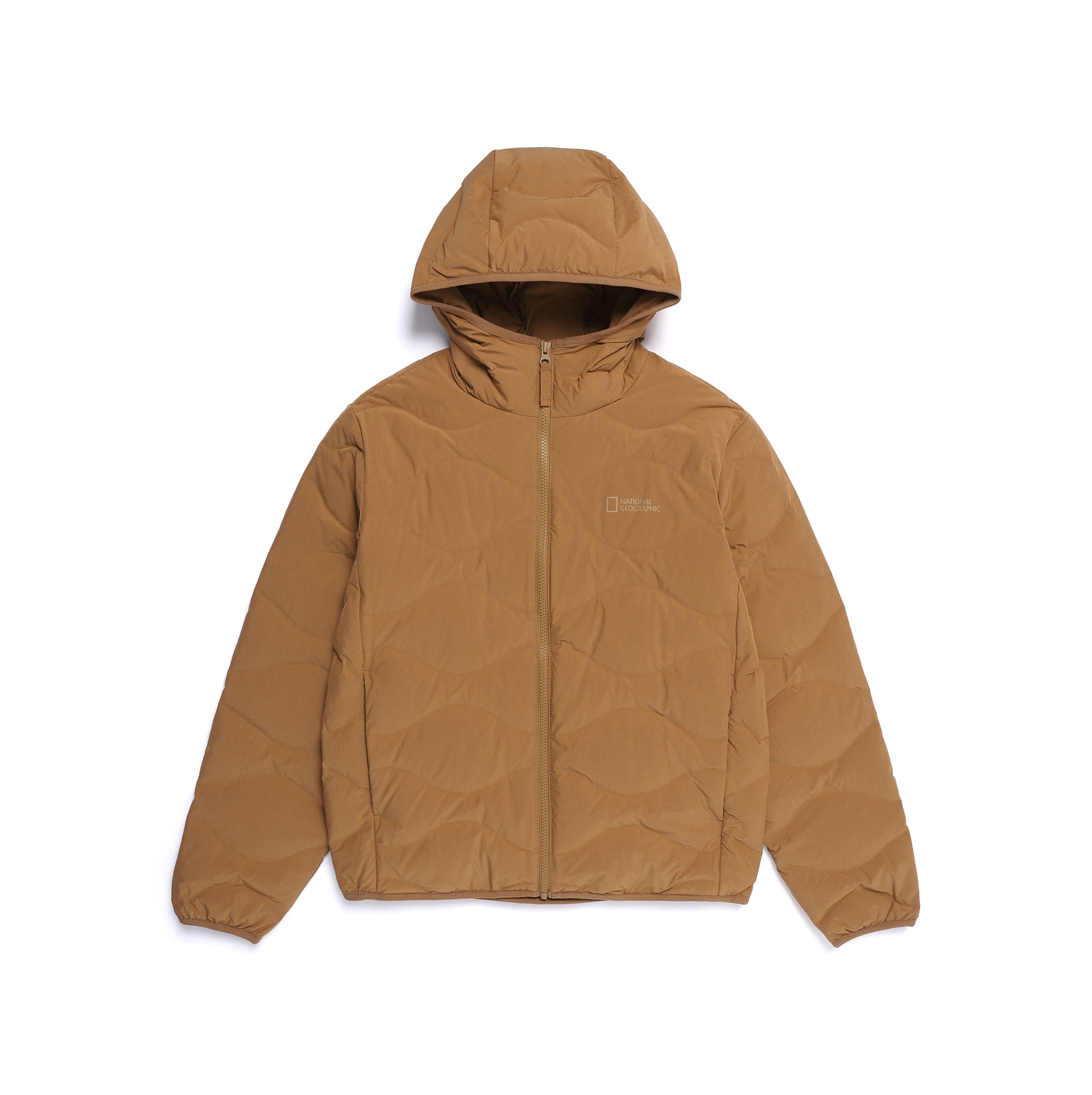 PO'O-ULI HOODIE TUBE DUCK DOWN JUMPER BEIGE