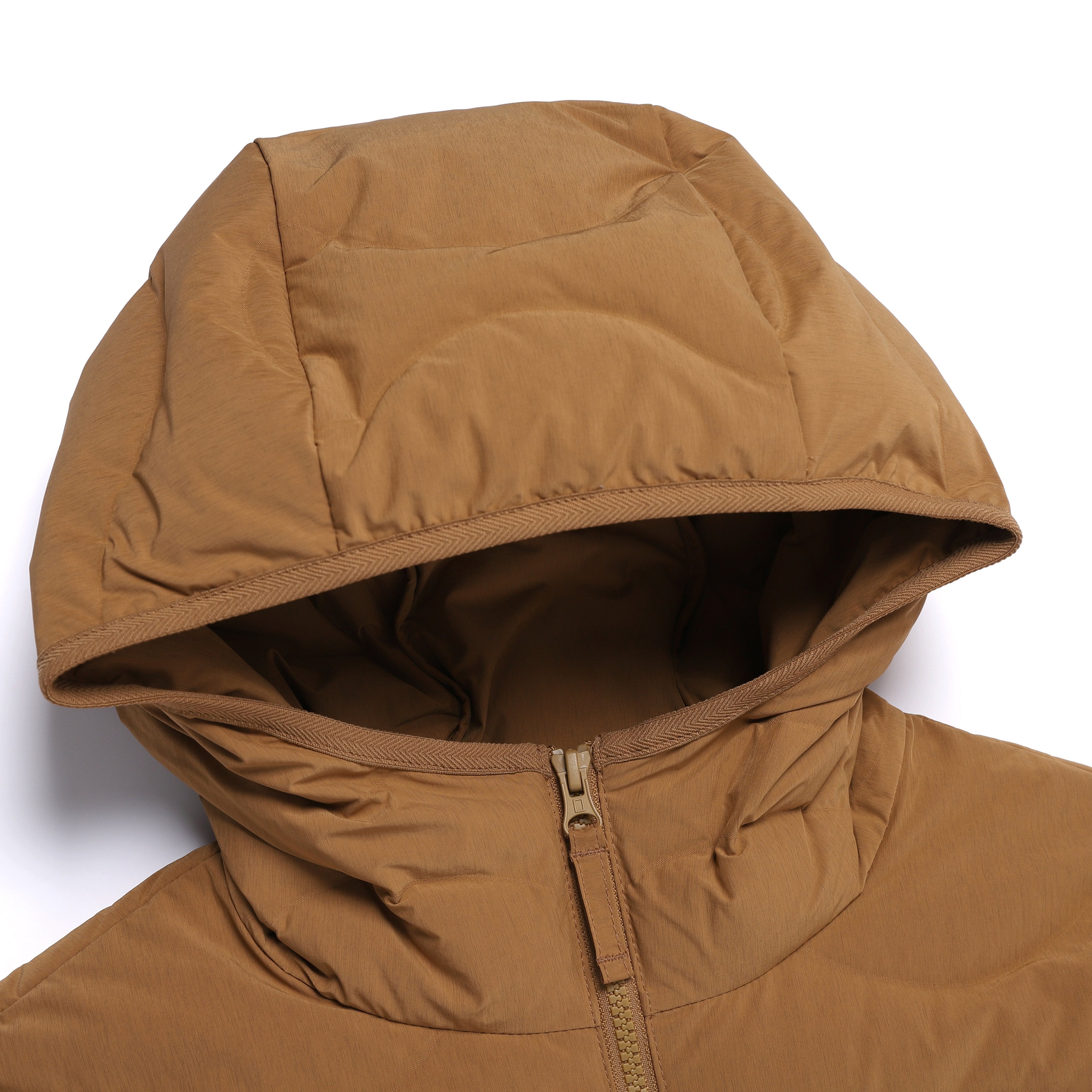 PO'O-ULI HOODIE TUBE DUCK DOWN JUMPER BEIGE