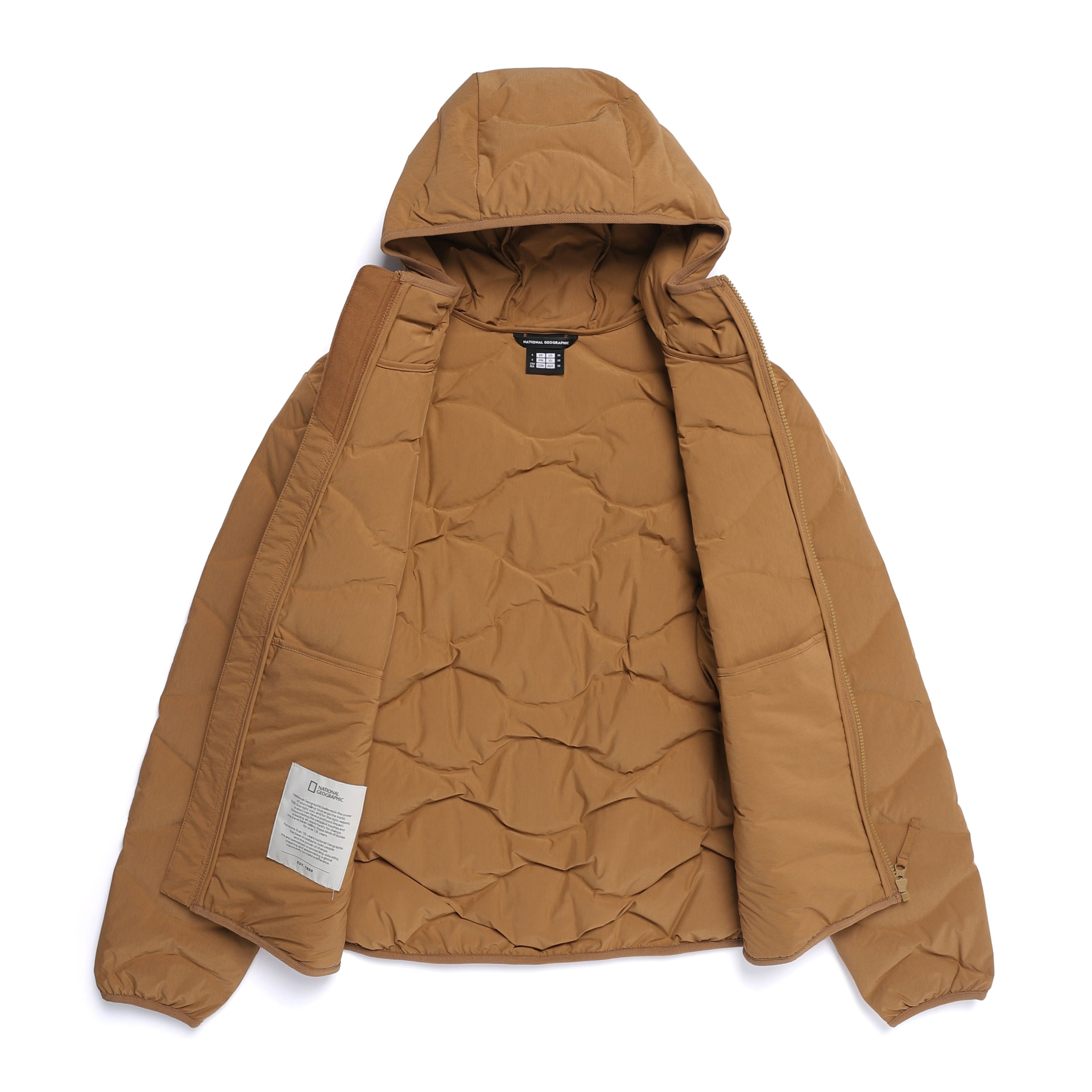 PO'O-ULI HOODIE TUBE DUCK DOWN JUMPER BEIGE